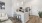kitchen area with large counter tops