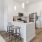 kitchen area with large counter tops